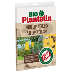 UNICHEM Bio Plantella Žluté lepové desky k odchytu rostlinných škůdců 5 ks lapače škodlivého hmyzu