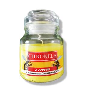 Repelentní svíčka s vůní Citronela - skleněná dóza odpuzuje komáry