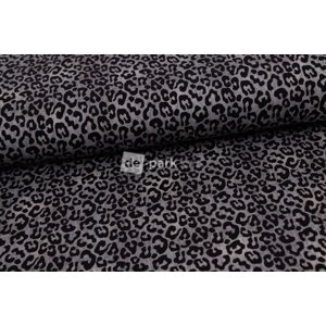 Úplet - Jeans efekt - šedý - gepard