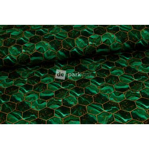 Funkční tričkovina - Smaragdové šestiúhelníky