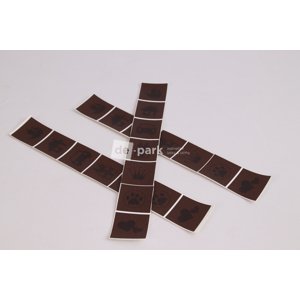 Koženkové štítky - Sada obrázků - čokoládová
