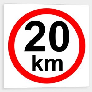 Omezení rychlosti 20 km/h Samolepka 210 x 210 mm tl. 0.1 mm - Kód: 02204