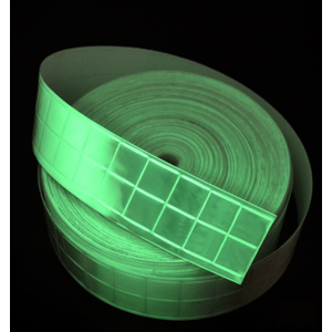 Reflexní fotoluminiscenční páska GLOWSTAR S1 fotoluminiscenční - 50 mm x 1 m - Kód: 02710
