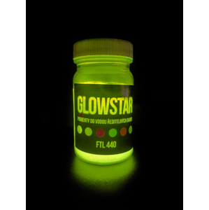 Fotoluminiscenční pigment žlutý FTL 440 do vodou ředitelných barev Lahvička 150 g - Kód: 15747