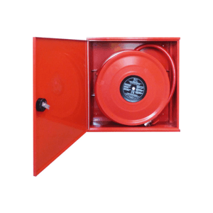 Hydrantový systém D25/30, červený  (s tvarově stálou hadicí 30 m) mléčné sklo 300 x 300 mm - Kód: 16956