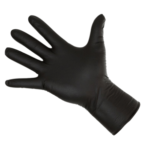 Černé nitrilové rukavice Intco Synguard (balení 100ks), jednorázové Černé rukavice Intco Synguard (balení 100ks), VELIKOST M, Kód: 24664
