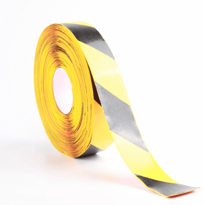 Žlutočerná Páska PERMASTRIPE RX - PVC extra odolný pás, 50 mm x 30 m žlutočerná - 50 mm x 30 m - Kód: 10517