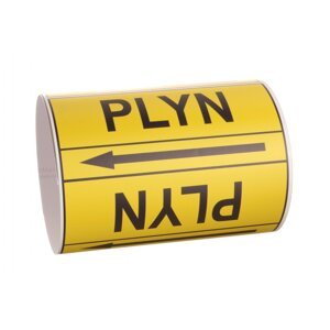 Páska na značení potrubí Signus M25 - PLYN Samolepka 130 x 100 mm, délka 1,5 m, Kód: 25814