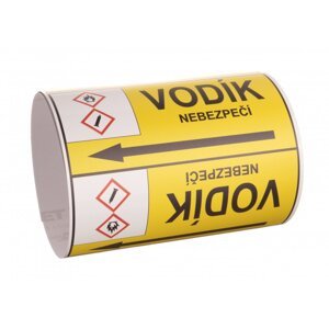 Páska na značení potrubí Signus M25 - VODÍK Samolepka 100 x 77 mm, délka 1,5 m, Kód: 25842