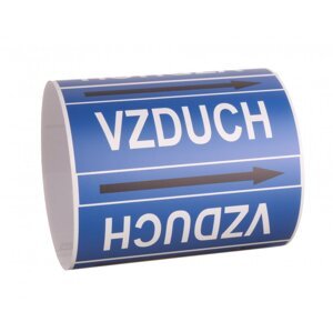 Páska na značení potrubí Signus M25 - VZDUCH Samolepka 100 x 77 mm, délka 1,5 m, Kód: 25848