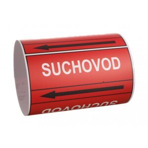 Páska na značení potrubí Signus M25 - SUCHOVOD Samolepka 100 x 77 mm, délka 1,5 m, Kód: 26114