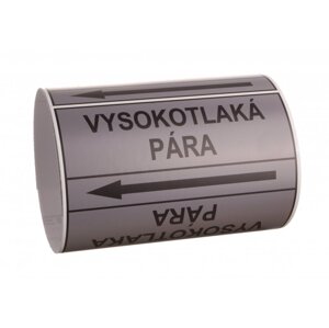 Páska na značení potrubí Signus M25 - VYSOKOTLAKÁ PÁRA Samolepka 100 x 77 mm, délka 1,5 m, Kód: 26129