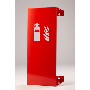 Nástěnný designový kryt na hasicí přístroj Nástěnný Kryt HP, barva RAL3020 červená, Kód: 27129