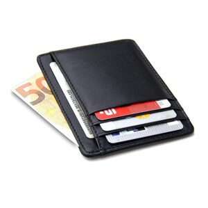 Flintronic mini kožená peněženka s RFID ochranou - Černá