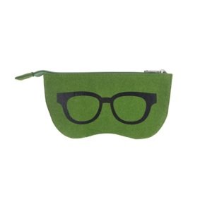 Kapsa na brýle se zipem - Zelená