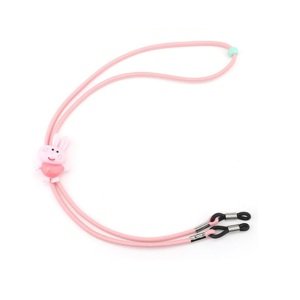 Dětská elastická šňůrka na brýle - Světle růžová, zajíček