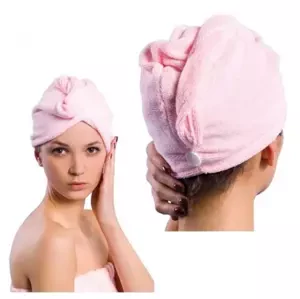 Zaparkorun Ručník - turban na vysoušení vlasů pro děti - růžový