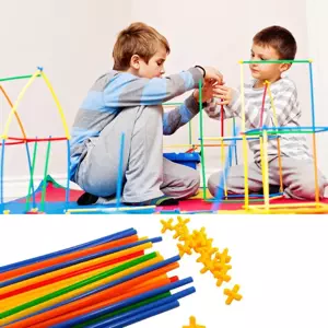 Zaparkorun Kreativní dětská modelovací stavebnice - skládací tyčky - 500 dílků