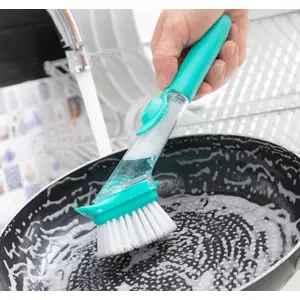 Kartáč na nádobí s rukojetí a dávkovačem na mycí prostředek Cleasy - InnovaGoods