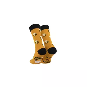 Crazy Socks Pánské ponožky Přines mi pivo - žluté - 1 pár - Crazy socks - 44-47