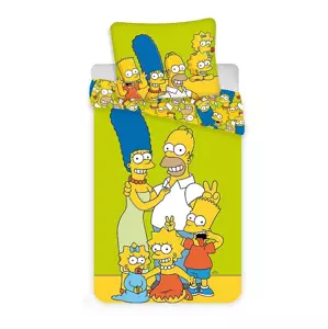 JERRY FABRICS Povlečení Simpsons Family green 140/200, 70/90