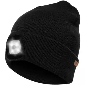 Trizand Zimní čepice s baterkou - černá