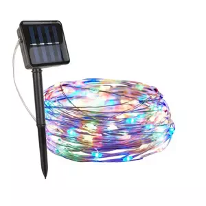 Zaparkorun Solární LED řetěz - 100 LED - barevný