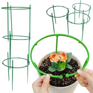 VERK Kruhová podpěra pro rostliny v květináčích - 3 kroužky