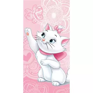 JERRY FABRICS Osuška - Kočička Marie - růžová - 140 x 70 cm - Jerry Fabrics